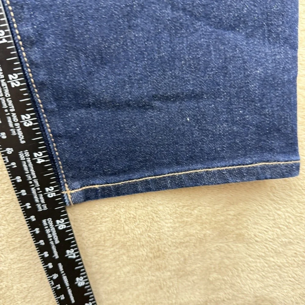 Express Womens‎ Straight Ankle High Rise Jeans Size 8 Regular Dark Wash Denim